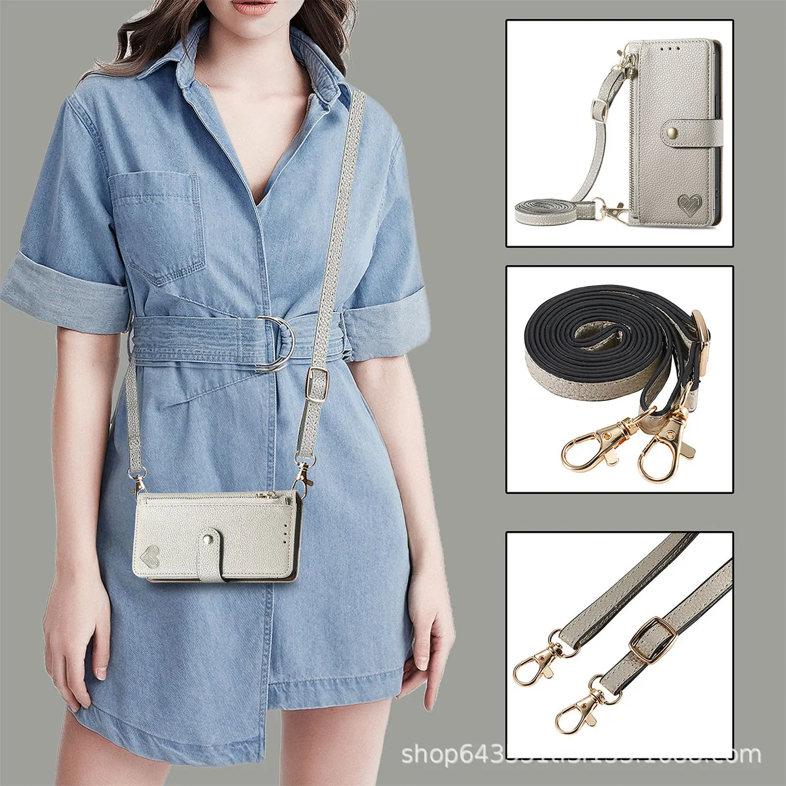 Gray + [1.2M diagonal long wrist strap]