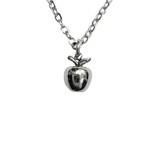Silver Apple Necklace