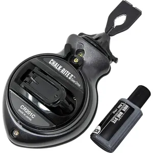 Chalk Line - Chalk-Rite II Chalk Box with Extra Bold 1mm Snap Line & Five Gear Quick Retrieval - CR201C-CPI