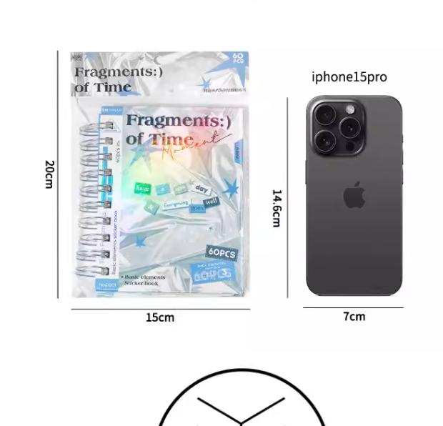 2500pcs Time Fragments PET Sticker Book, DIY Diary Decoration Scrapbooking Stickers