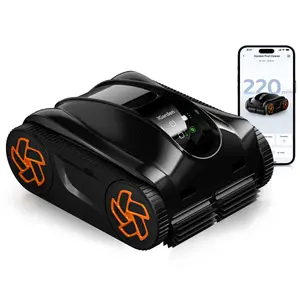 iGarden Pool Cleaner K36, Cordless Pool Vacuum Robot for Inground & Above Ground Pools, Smart Navigation, 220 Min Runtime, Touchscreen, Self-Parking, Cleans Floor, Wall & Waterline