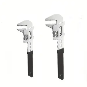 Professional F-Type Heavy Duty Wrench, Adjustable Large Opening, Rust-Resistant, Multi-Function for Hex Screws, Pipes, Valves, Home Maintenance