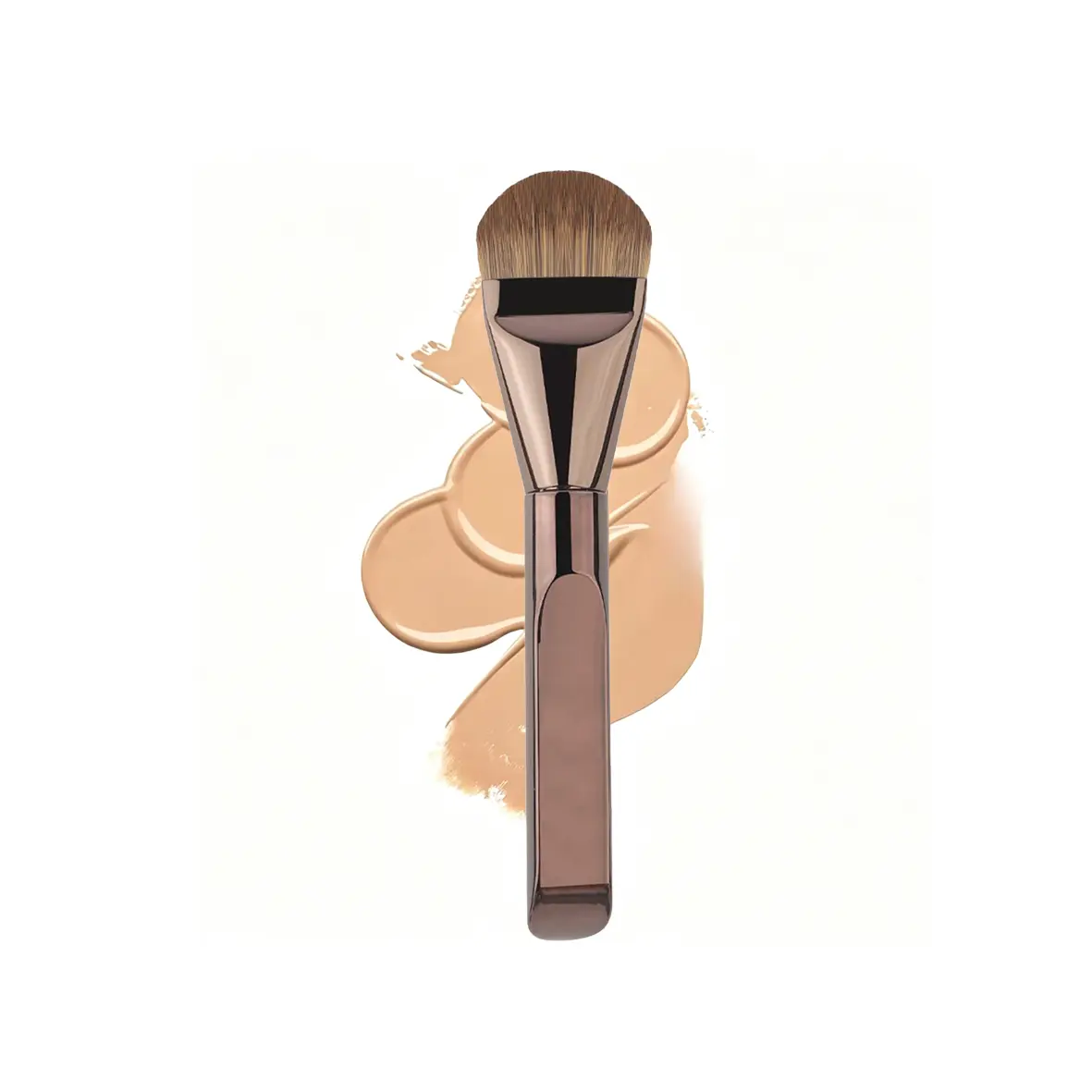 Flat Foundation Brush, Flat-Bristled Face Brush with Ultra-Thin Edge for Streak-Free Liquid Makeup Application, Synthetic Bristles for Less Product Absorption, Flat-Bristled Face Brushes