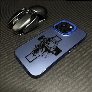 Christian Jesus Cross Phone Case for iPhone 17 16 Pro Max 15 14 13 12 11 XR- Slim Fit Matte Protective Cover, Minimalist Religious Faith Shockproof Case for Men & Women