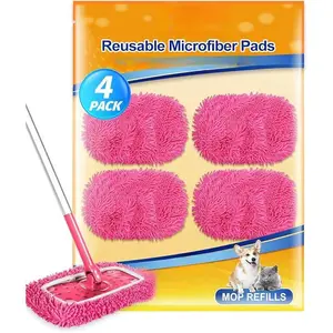 Reusable Dry Sweeping Cloths Microfiber Wet Mop Pads Compatible with Swiffer Sweeper Mop for Hardwood Surface Floor Cleaning