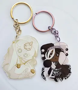 Cookie Run Keychains | Dark Cacao Cookie and Mystic Flour Cookie