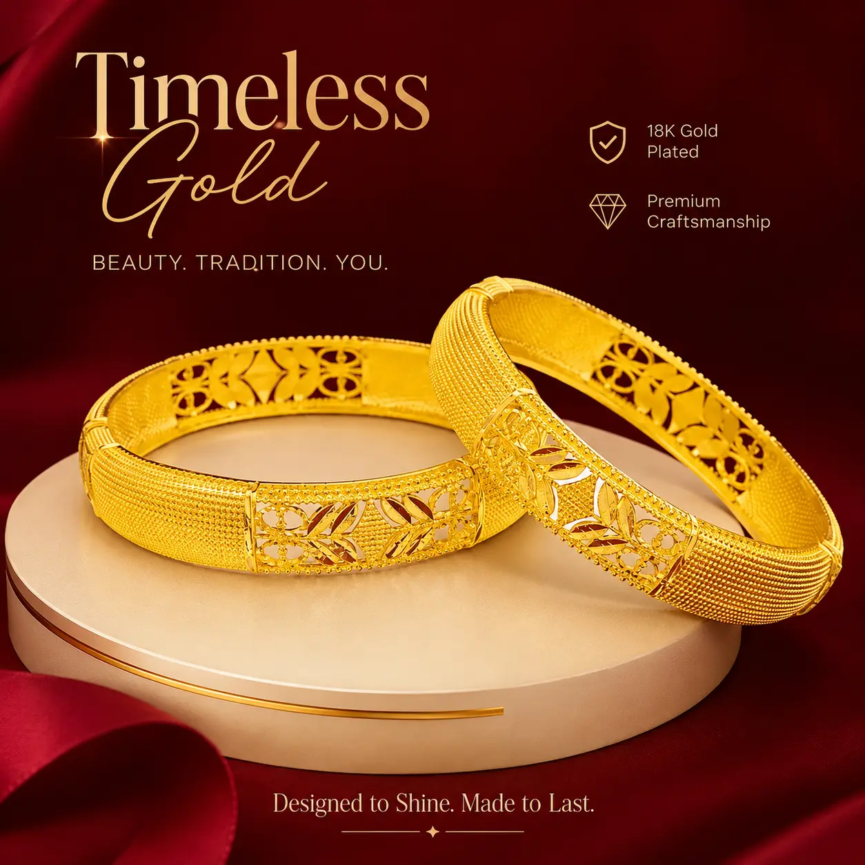 Women's Luxury Gold Filigree Bracelets - Unisex Metal-Coated Pair Set, Elegant Textured Everyday Statement Costume Jewelry Gift, Metal Coating