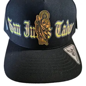 Kamel Gorra Kamel Placa San Judas Y Calcamonia Letters 100% Cotton Adjustable Back Color Black Hat