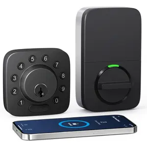 U-Bolt  Lock, 5-in-1 Keyless Entry Door Lock with App Control, Keypad Deadbolt, Auto Unlock, Auto Lock,  Door Lock,  Locks for Front Door, ANSI Grade 1, Black