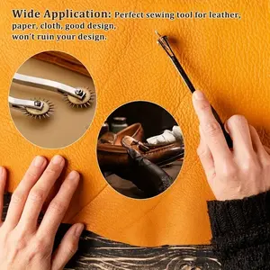 1pc leather marking tool, fabric marking wheel, creasing wheel, tracing wheel, marking wheel, toothed canvas wheel, fabric pressing wheel, roller, tracing wheel