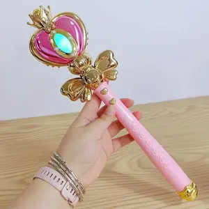 Anime Light Sailor girl Wand Magic Henshin Rod Musical Glow Heart Stick Moon Crystal stage Cosplay show Toy birthday Gift