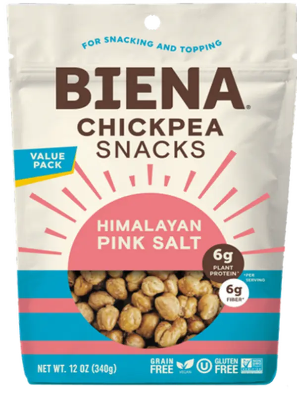 Biena Chickpea Snacks Himalayan Pink Salt, 12 oz