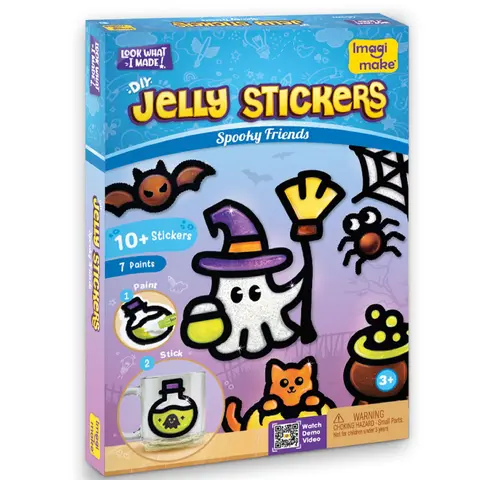 Imagimake DIY Jelly Stickers Spooky Friends | Halloween Gifts for Kids 3+