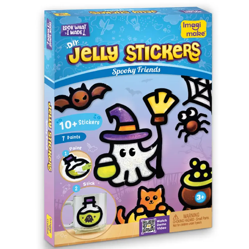 Imagimake DIY Jelly Stickers Spooky Friends | Halloween Gifts for Kids 3+