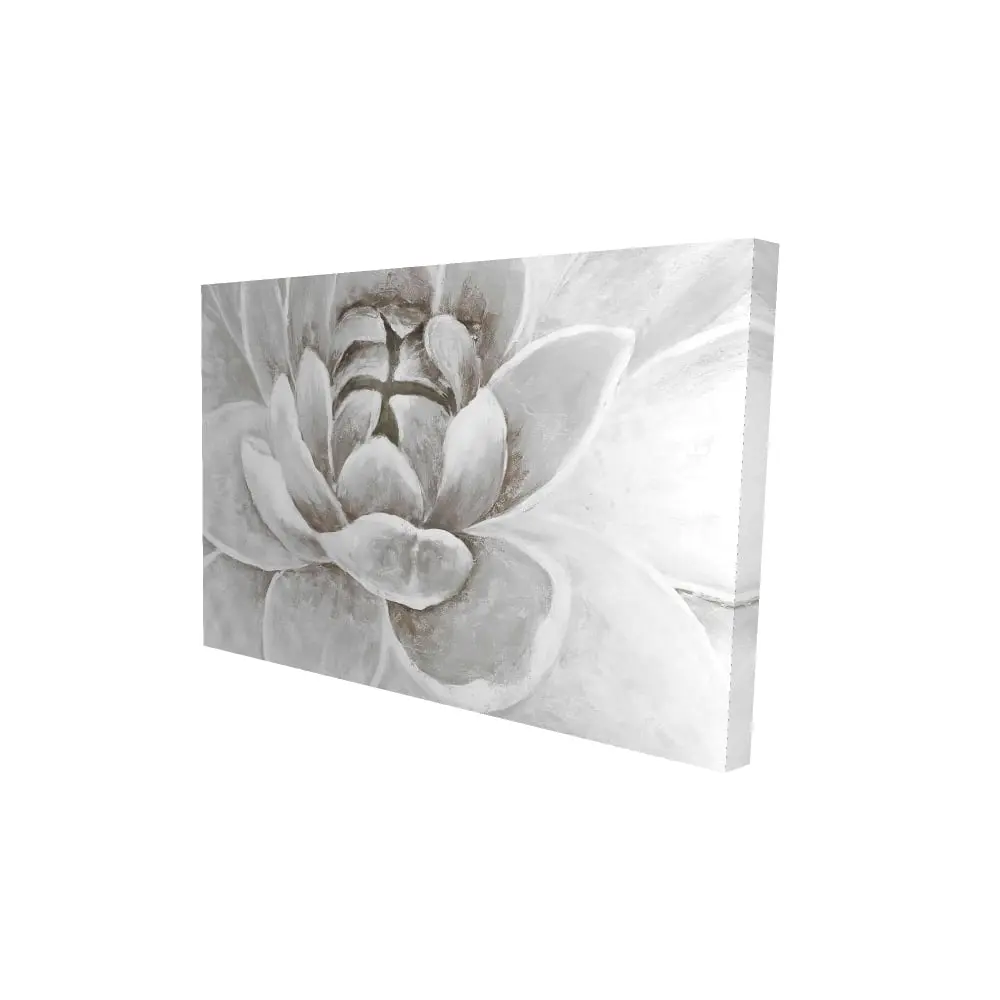 24x36 in Elegant Delicate White Chrysanthemum Wall Art Poster Print with 360 Stand - Artistic Nature Art for Accent Wall, Home Inspo Minimalist Botanical Home Decor (2080-2436-FL88-1), Decoration