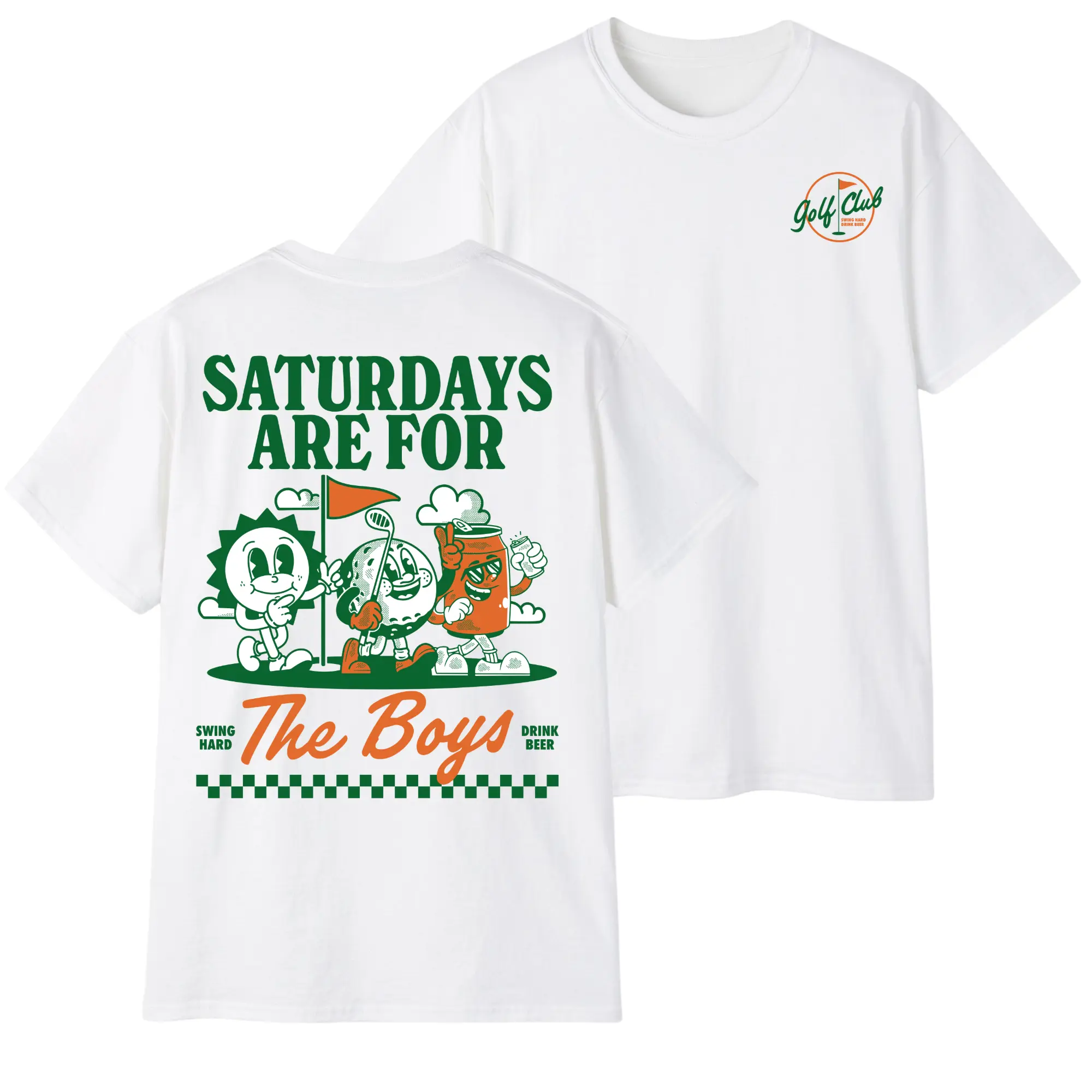 Saturdays with the Boys Golf Shirt – Retro Vintage Golf Tee, Golf Gift for Him, Menswear Top, Streetwear TShirt