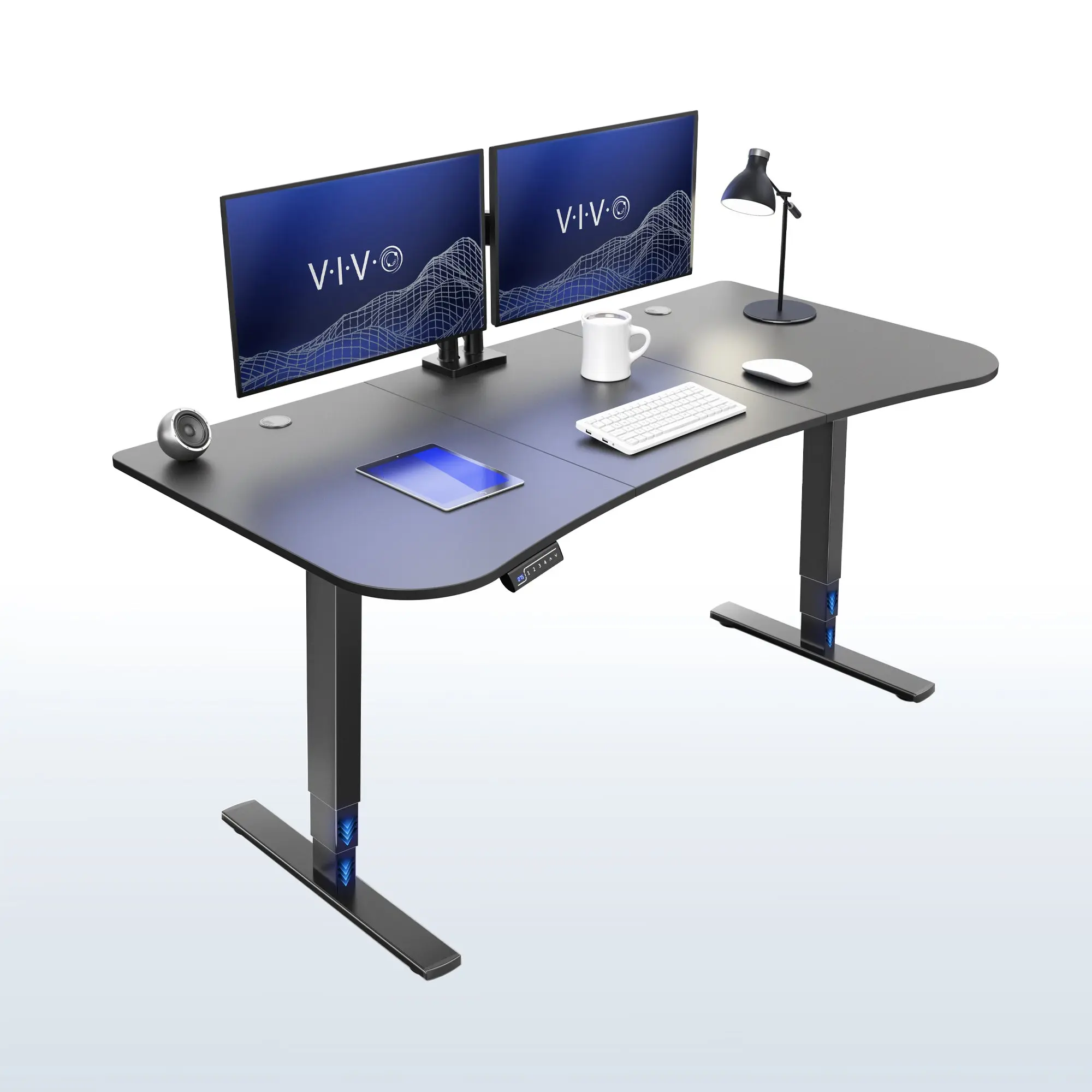 2E Series - 63" x 32" Electric Desk with Touch Screen Memory Controller
