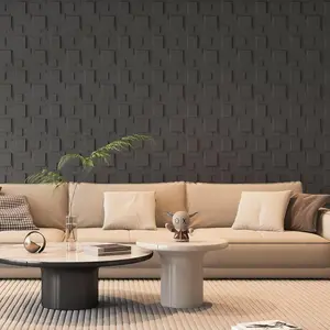 FLOLEOPA 3D Wall Panel - Square Design PVC Waterproof & Fireproof, 11.8 Inches x 11.8 Inches, Includes Roll of Tape for Installation Decorative Modern Home Interior wall panels