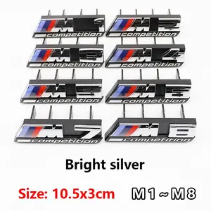 3D Car Grille Emblem Badge, Competition Logo, Hot Upgrade Accessory for M1 M2 M3 M4 M5 M6 M7 M8 Models, Multi-Model Fit