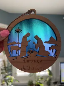 Nativity Suncatcher for Sunny Window
