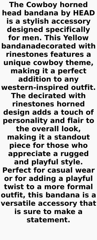 Cowboy horned head Yellow bandana