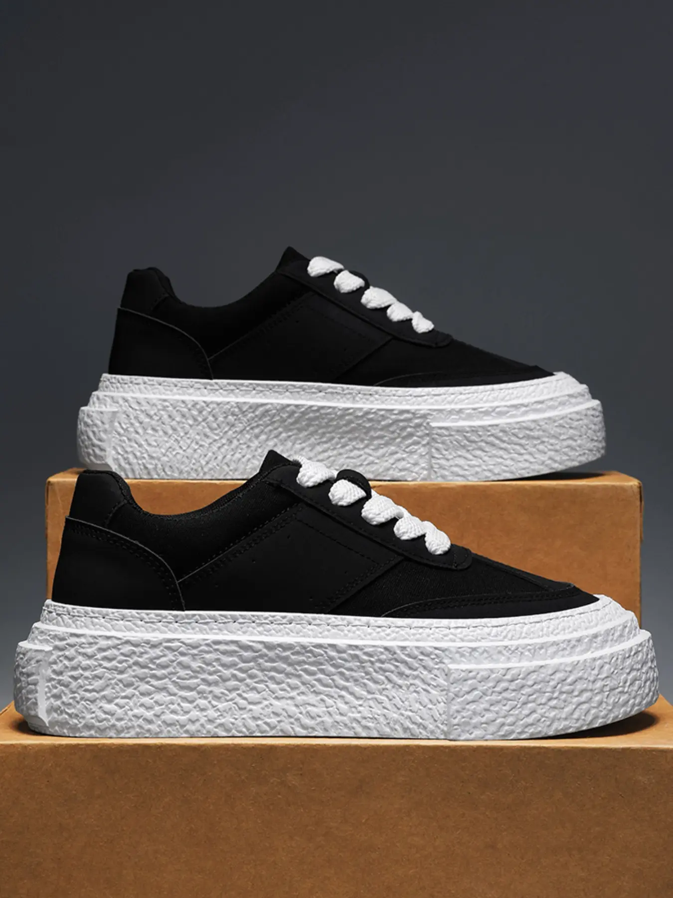 Men's Korean Style Fashion Sneakers, Outdoor Low-Top Casual Canvas Shoes, Trendy All-Purpose Footwear for Daily Wear, Casual Lifestyle Footwear, Athletic Fashion Trainers, Streetwear Shoes, Walking Shoes