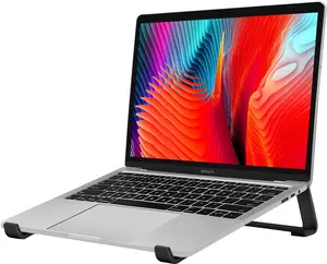 Thibault Aluminum Laptop Stand for Desk - Cooling Ergonomic Design - Fits Macbook Air Pro/Dell/Hp/Lenovo/Thinkpad/Alienware - 13/14/15.6/16 -Easy Assembly- Ventilated Laptop Stand for Optimal Airflow