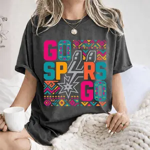Go Spurs Go Shirt, Basketball Fan Tee, Spurs Game Day Shirt, Retro Basketball Team Spirit Gift
