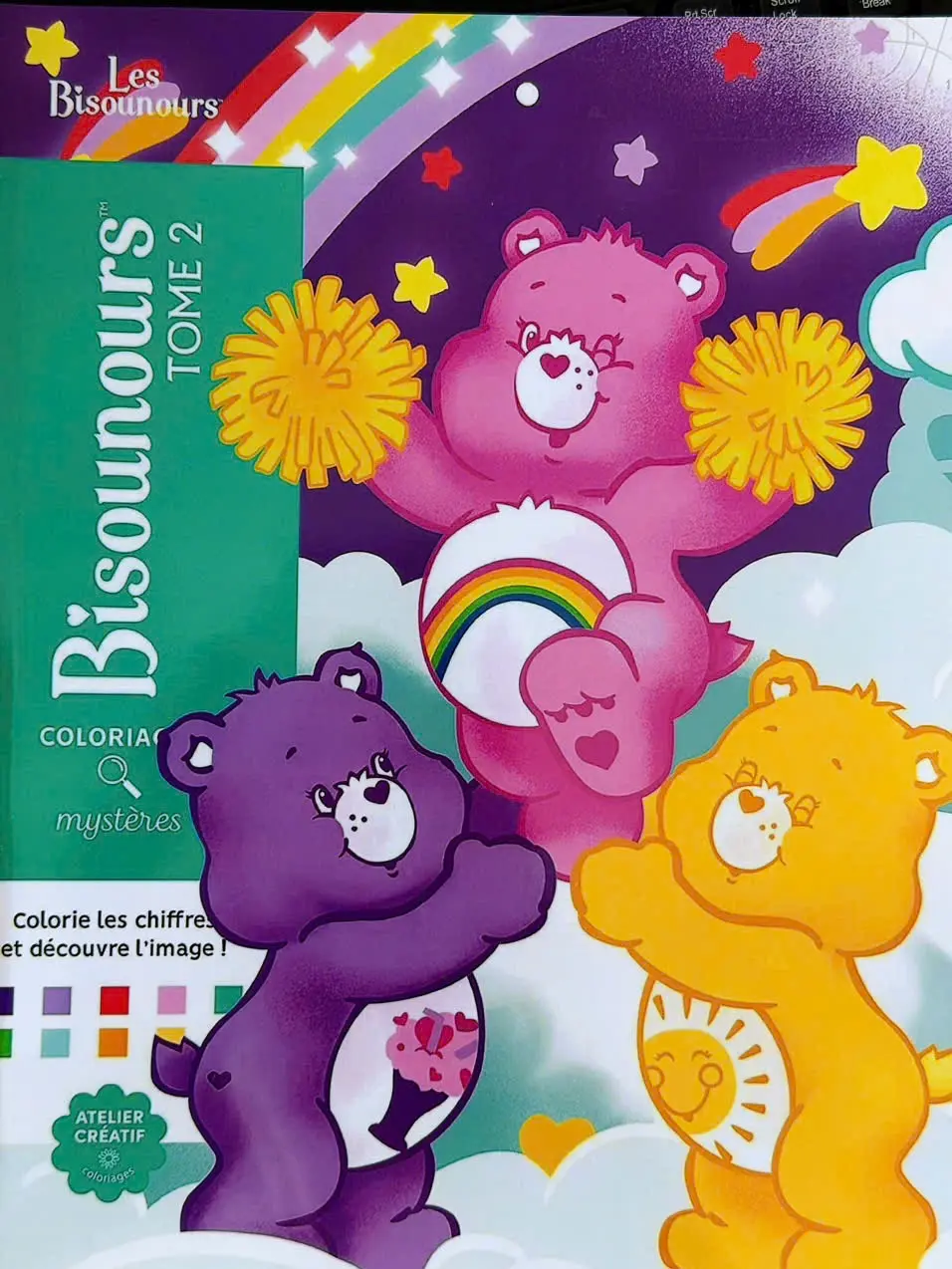 [Spiral-bound] Les Bisounours Tome 2, Coloriage et Color by Number, Livre de Coloriage pour Adultes, Relaxation et Activité Créative
