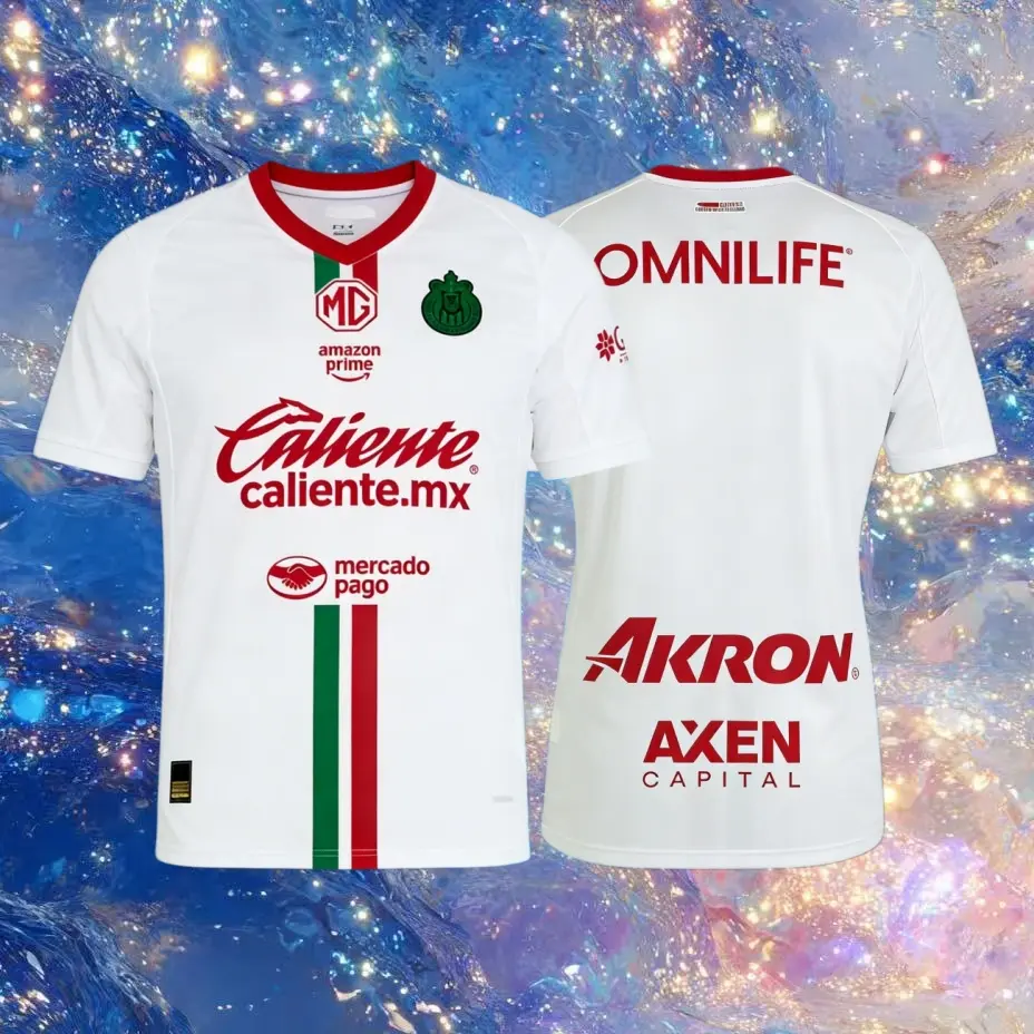 25 26 Chivas de Guadalajara Mexico LIGAMX Home And Away Red White And Blue Short And Long Sleeve Soccer Jersey Fans Version