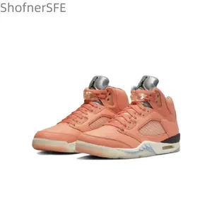 ShofnerSFE Orange Vintage Anti-Slip Wear-Resistant Basketball Shoes for Men Classic Design Comfortable Fit