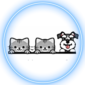 Two Kitties and a Pup
