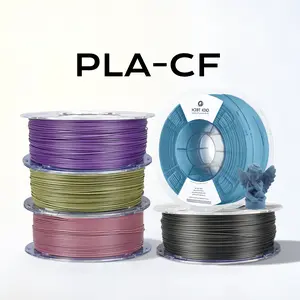 QIDI PLA-CF Filament 1.75mm, Carbon Fiber Matte Finish 3D Printer Filament, Easy-to-Print with Improved Strength, Compatible with Most FDM 3D Printers, 1kg Spool (2.2lbs)