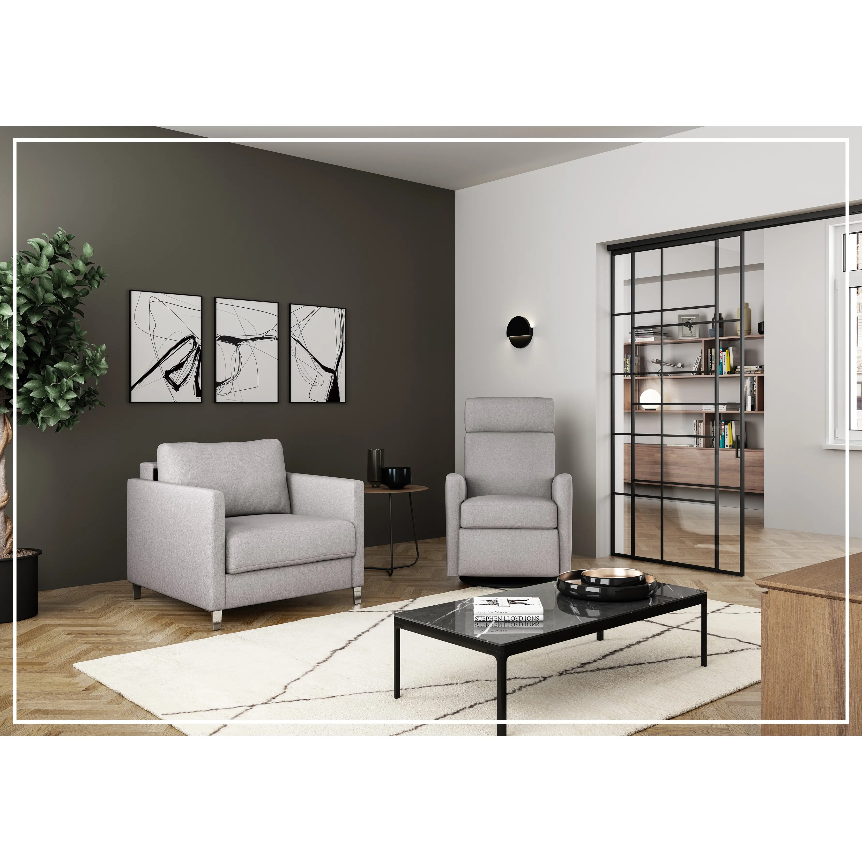 Luonto Elfin Fabric Cot Chair Sleeper Sofa with Nest Mechanism