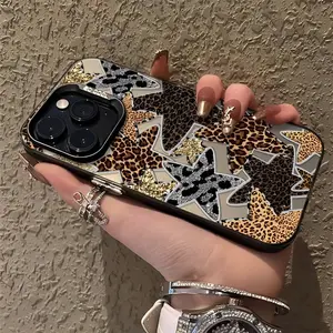 2D Image Smartphone Casing - Various Spliced Leopard Print & Star Design Phone Cover, Tech Accessories for iPhone 11/12/13/14/15/16/17 (Pro, Max, Plus) & Galaxy S22/23/24/25 Ultra Mobile Phone Accessories