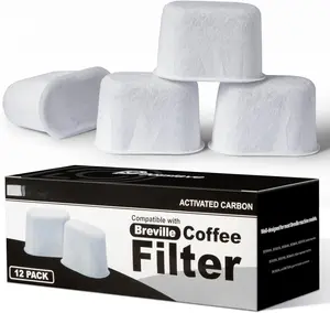 12-Pack Charcoal Water Filters, Replacement for Breville BWF100 Espresso Machines