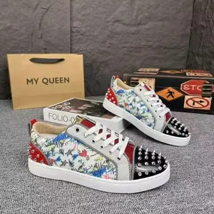 Men's shoes network red explosive fashion round head rivets nightclub hairstylist casual board shoes
