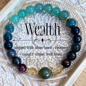 1pc Handmade Natural Moonstone & Aventurine Bracelet for Wealth & Good Luck - Bohemian Style Golden-Tone Beads, December Birthstone Jewelry, Unisex Spiritual Gift for Christmas, Daily Wear, Moonstone Jewelry, Holiday Gift Accessory, Vintage Aesthetic, Gol
