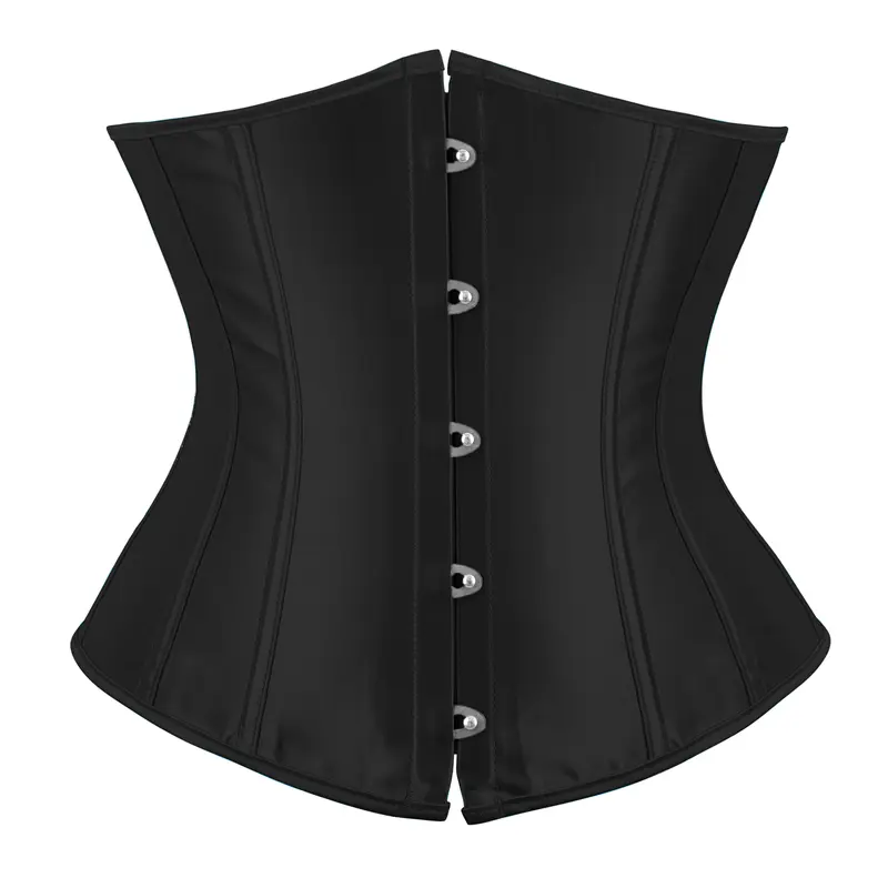 MILALEE Women's Underbust Corsets for Women Black Corset Top Waist Trainer Fashion Bustier Corset Halloween Gothic Party Outfit 7055-T1