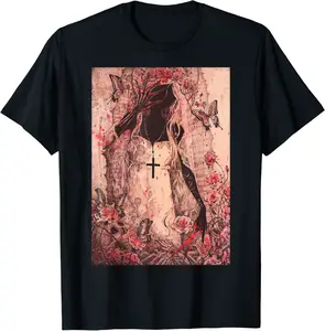 Dark Art Grunge Goth Occult Gothic Aesthetic Girl Horror T-Shirt - Haileybutl Shop 37B08YYDJML5