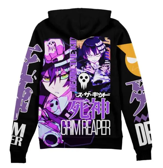 [FREESHIP] Hot Trending Death the Kid Soul Eater Zip Hoodie Jacket, Anime fan zip up hoodie, Perfect for Fall & Winter with Fitted Design, Soft Comfortable Sweatshirt #anime  #hoodie #menwear #Sweatshirt #ziphoodie