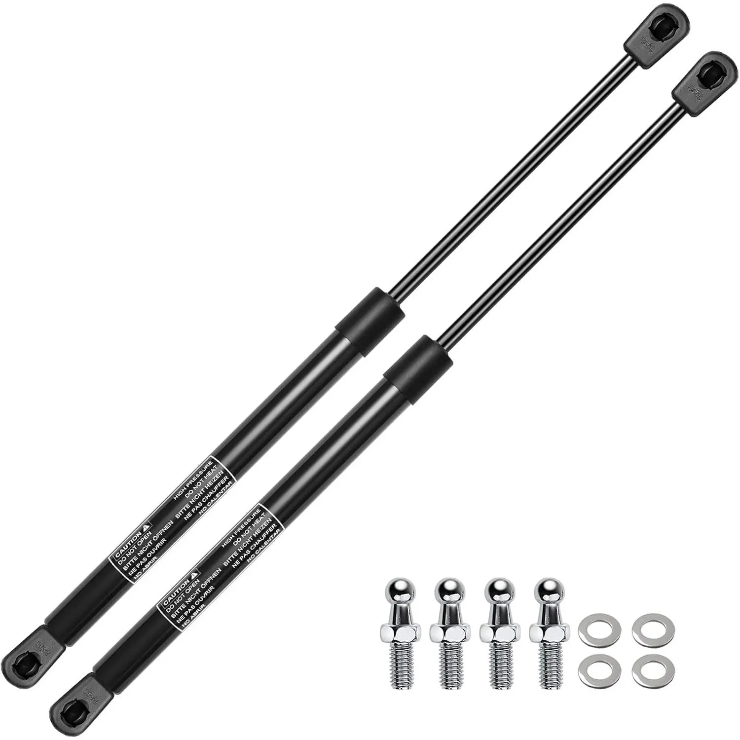 A-Premium 17 inch 55Lbs/245N Gas Struts Shocks Spring 17.13" Lift Support | for Leer Camper Shell Truck Topper Cap Canopy Door Window RV Storage Bed Tonneau Cover Toolbox Cabinets Floor, Set of 2