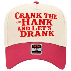 Funny Country Music Baseball Cap - Crank The Hank And Let's Drank Trucker Hat for Men & Women - Retro Dad Hat