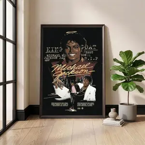 [Unframe] [Free ship] Michael Jackson Poster, King of Pop Wall Art, Vintage Music Print, Retro 80s Decor, Pop Culture Fan Gift, GOAT Musician Room Decor