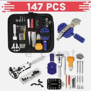 Watch Repair Tool Kit Leather For Invicta Seiko Rolex Tudor Omega Apple Watch Casio Citizen fossil MK Bulova Watchband Adjustment 147PC Battery Replacement bracelet strap link removal