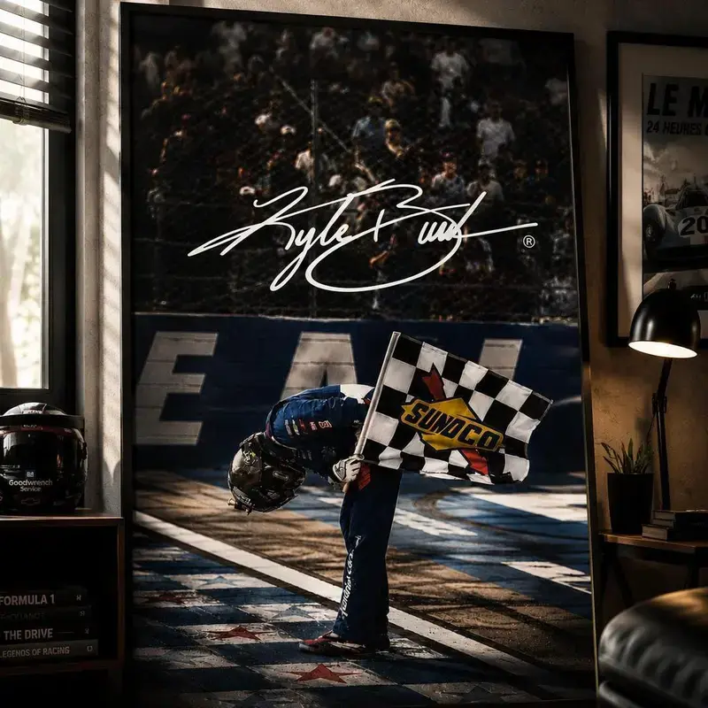 [No Frame] Kyle Busch Nascar Legendary Moment Poster v2 , Nascar Wall Art, Fade-Resistant Poster, Poster for fans
