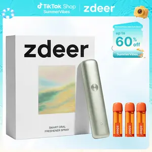 zdeer Smart Electronic Oral Spray ,Instant Fresh Breath Device with Replaceable Flavor Pods, Portable Nano-Mist Mouth Refresher for Travel, Dates & Daily Routine, Self-Care Wellness Gift#Summervibes
