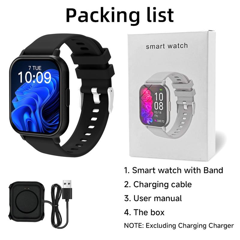 SIMSONLAB Low Power Smart Watch, Fitness Tracker Watch for Kids, Water Reminder, Sitting Reminder, Wireless Calls, Message Alerts, Clock, Weather Display, Music Control, Multi-Functional New Year Gift Suitable For All Ages