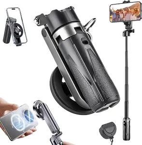 Opticnock Selfie Stick 2025 New 4-in-1 Multifunctional 360° Rotation Magnetic with Wireless Remote for iPhone Android