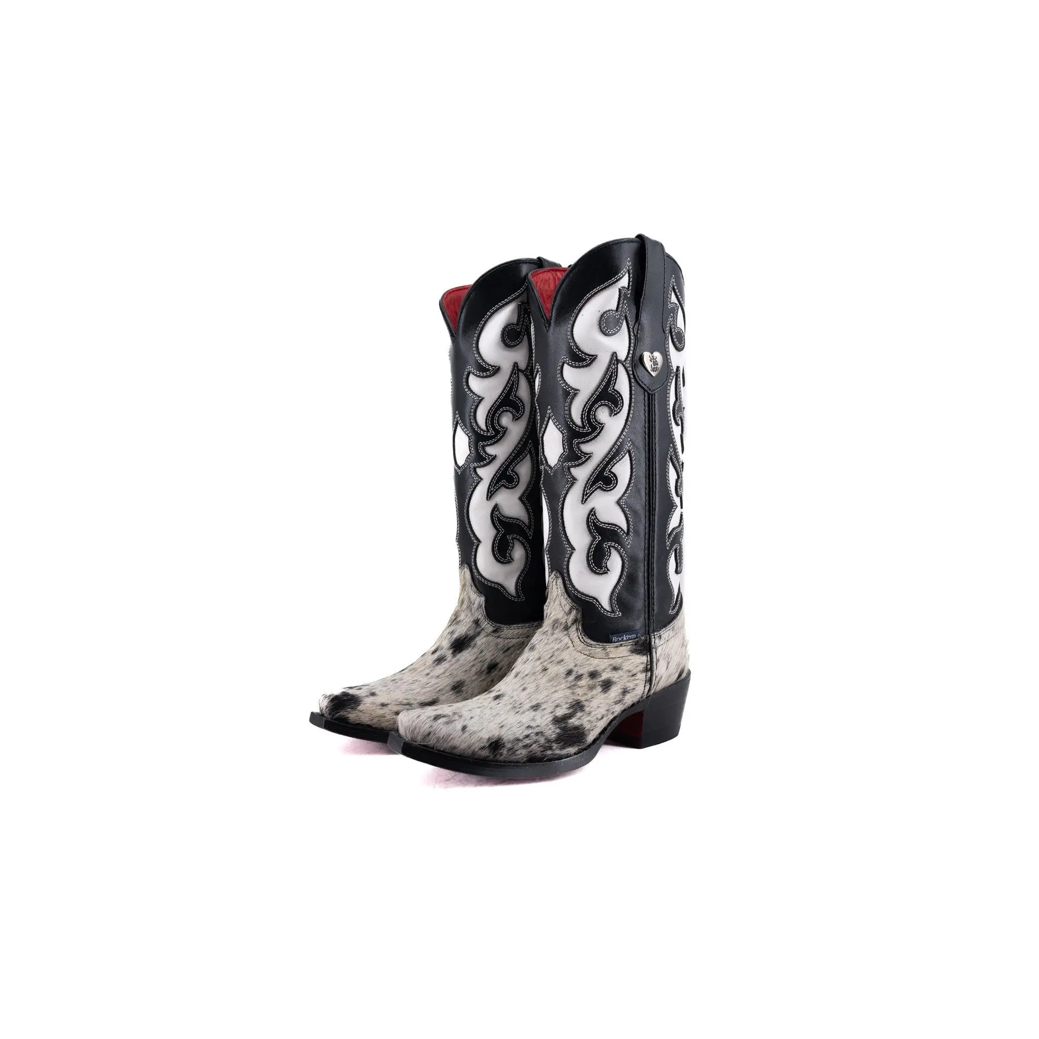 Emely Midi Cowhide Red Bottom Snip Toe Cowgirl Boot  Size 6 Box CW100